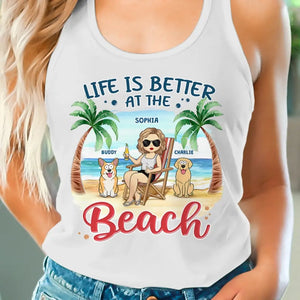 Summer Is Calling Us - Dog Personalized Custom Racer Back Tank Top - Gift For Pet Owners, Pet Lovers