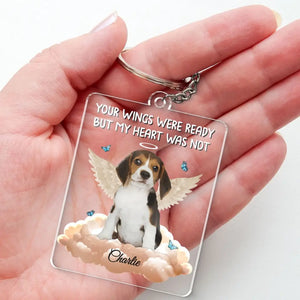 Custom Photo I Will Keep You In My Heart Forever - Memorial Personalized Custom Shaped Acrylic Keychain - Sympathy Gift For Pet Owners, Pet Lovers