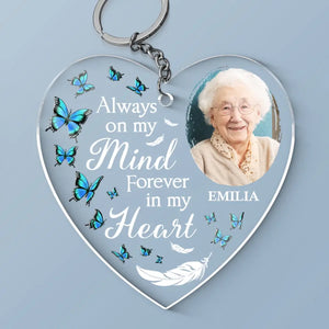 Custom Photo Your Memory Is A Light To Guide Us - Memorial Personalized Custom Shaped Acrylic Keychain - Sympathy Gift For Family Members