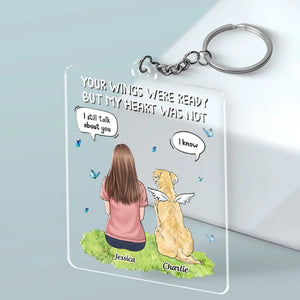 Once By My Side, Forever In My Heart - Memorial Personalized Custom Shaped Acrylic Keychain - Sympathy Gift For Pet Owners, Pet Lovers