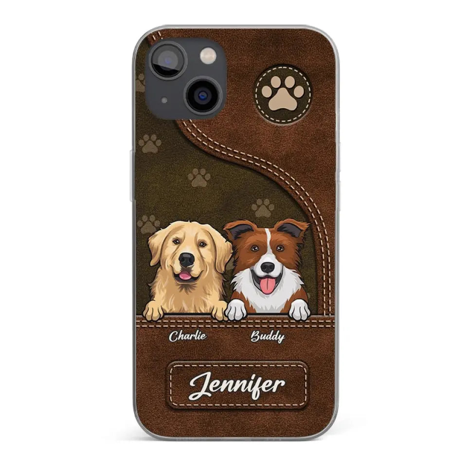 A Dog Wags Its Tail With Its Heart - Dog Personalized Custom Clear Phone Case - Gift For Pet Owners, Pet Lovers