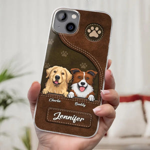 A Dog Wags Its Tail With Its Heart - Dog Personalized Custom Clear Phone Case - Gift For Pet Owners, Pet Lovers