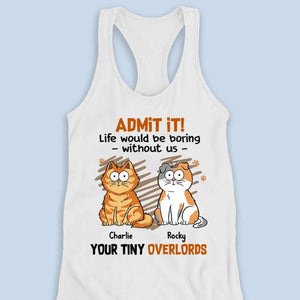 Good Morning Human Servant - Cat Personalized Custom Racer Back Tank Top, T-Shirt - Summer Vacation Gift For Pet Owners, Pet Lovers