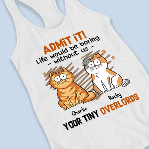 Good Morning Human Servant - Cat Personalized Custom Racer Back Tank Top, T-Shirt - Summer Vacation Gift For Pet Owners, Pet Lovers