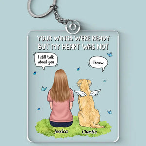 Once By My Side, Forever In My Heart - Memorial Personalized Custom Shaped Acrylic Keychain - Sympathy Gift For Pet Owners, Pet Lovers