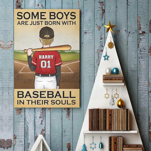 Baseball In Their Souls - Personalized Custom Vertical Poster - Gift For Family Members, Sport Lovers, Sport Players