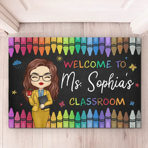 Welcome To Our Classroom - Teacher Personalized Custom Home Decor Decorative Mat - House Warming Gift For Teacher