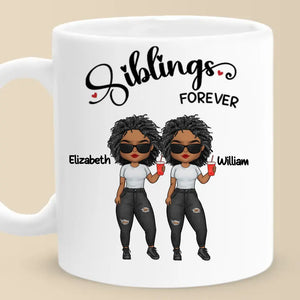 Siblings Forever - Family Personalized Custom Mug - Gift For Family Members, Siblings, Brothers, Sisters