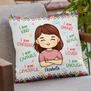 Keep Calm And Welcome Back To School - Personalized Custom Pillow - Gift For Kid, Back To School Gift