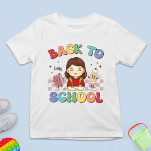 The Cool Kid Just Showed Up - Personalized Custom Kid T-shirt - Back To School Gift For Kid