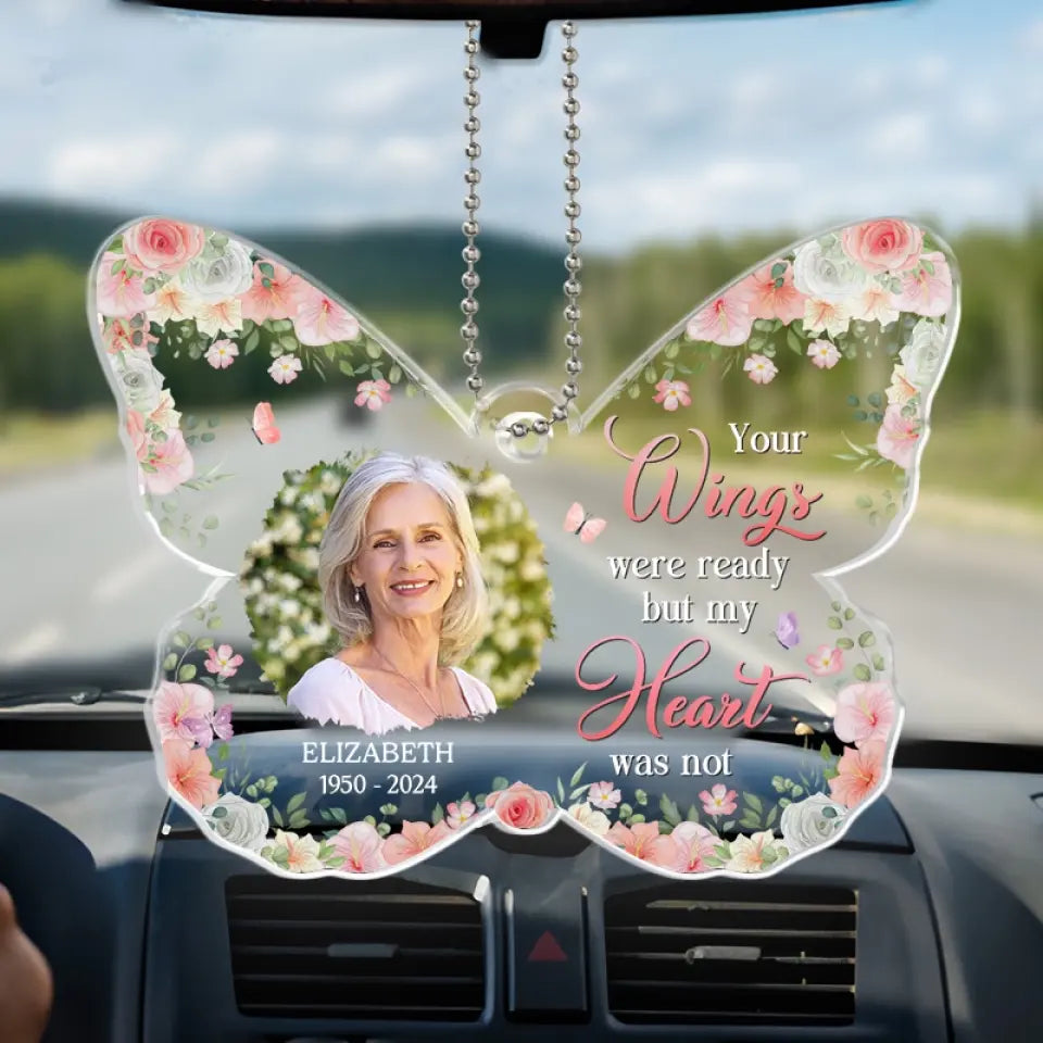 Custom Photo I Walk Beside You - Memorial Personalized Custom Car Ornament - Acrylic Custom Shaped - Sympathy Gift For Family Members