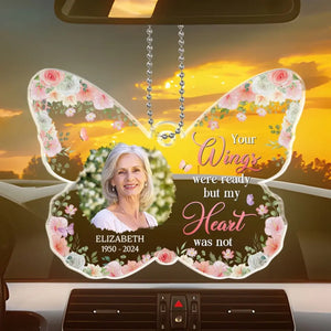 Custom Photo I Walk Beside You - Memorial Personalized Custom Car Ornament - Acrylic Custom Shaped - Sympathy Gift For Family Members