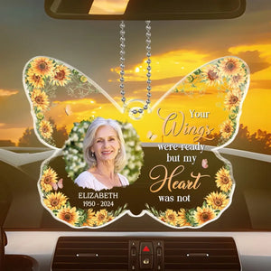 Custom Photo Those We Love Don't Go Away - Memorial Personalized Custom Car Ornament - Acrylic Custom Shaped - Sympathy Gift For Family Members