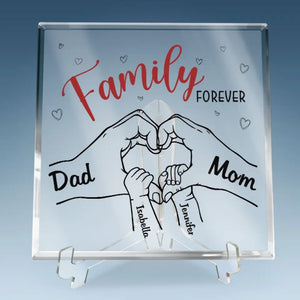 We Are Forever Entwined - Family Personalized Custom Square Shaped Acrylic Plaque - Gift For Family  Members