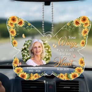 Custom Photo Those We Love Don't Go Away - Memorial Personalized Custom Car Ornament - Acrylic Custom Shaped - Sympathy Gift For Family Members