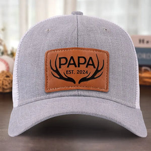 Dad, You’ve Always Been My Hero - Family Personalized Custom Leather Patch Hat - Gift For Dad, Grandpa