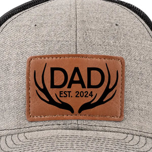 Dad, You’ve Always Been My Hero - Family Personalized Custom Leather Patch Hat - Gift For Dad, Grandpa