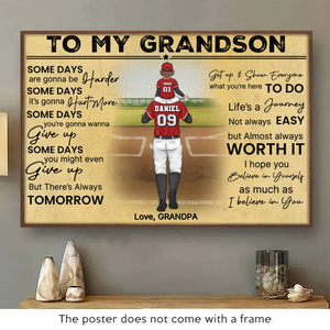 Some Days Are Gonna Be Harder - Family Personalized Custom Horizontal Poster - Gift For Family Members, Sport Lovers, Sport Players