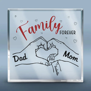 We Are Forever Entwined - Family Personalized Custom Square Shaped Acrylic Plaque - Gift For Family  Members