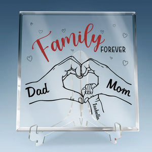 We Are Forever Entwined - Family Personalized Custom Square Shaped Acrylic Plaque - Gift For Family  Members