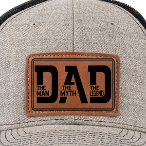 A Father’s Love Is Eternal - Family Leather Patch Hat - Gift For Dad