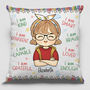 Keep Calm And Welcome Back To School - Personalized Custom Pillow - Gift For Kid, Back To School Gift