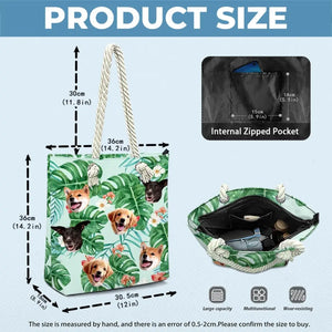 Custom Photo The Ocean's Waves Are Beckoning - Dog & Cat Personalized Custom Beach Bag - Summer Vacation Gift For Pet Owners, Pet Lovers