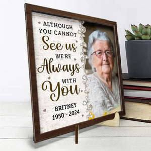 Custom Photo You Are Not Missed - Memorial Personalized Custom 2-Layered Wooden Plaque With Stand - Sympathy Gift For Family Members