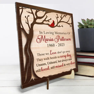 You're Always Close, Even When Far Away. - Memorial Personalized Custom 2-Layered Wooden Plaque With Stand - Sympathy Gift For Family Members