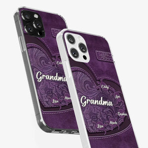 A Mother's Love Endures Through All - Family Personalized Custom Clear Phone Case - Gift For Mom, Grandma