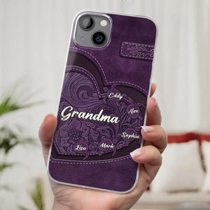 A Mother's Love Endures Through All - Family Personalized Custom Clear Phone Case - Gift For Mom, Grandma