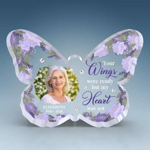 Custom Photo Once By Our Sides, Forever In Our Hearts - Memorial Personalized Custom Shaped Acrylic Plaque - Sympathy Gift For Family Members