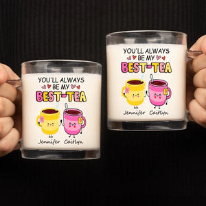 I Love My Crazy Best Friends - Bestie Personalized Custom Glass Mug - Gift For Best Friends, BFF, Sisters