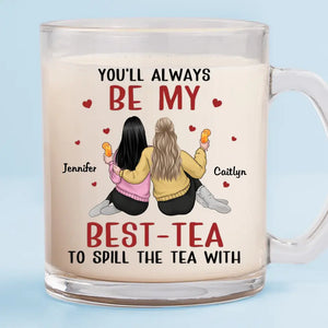 Always Better Together - Bestie Personalized Custom Glass Mug - Gift For Best Friends, BFF, Sisters