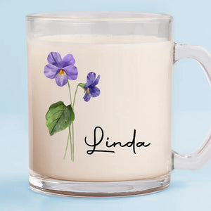 Happiness Shared Is The Flower - Bestie Personalized Custom Glass Mug - Gift For Best Friends, BFF, Sisters