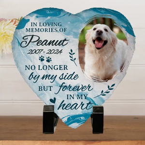 Custom Photo Forever In My Heart - Memorial Personalized Custom Heart Shaped Memorial Stone - Sympathy Gift For Pet Owners, Pet Lovers