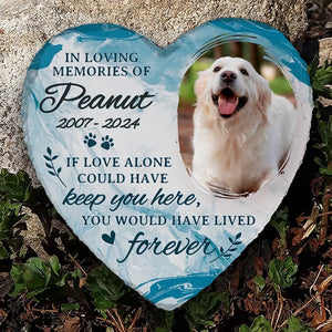 Custom Photo Forever In My Heart - Memorial Personalized Custom Heart Shaped Memorial Stone - Sympathy Gift For Pet Owners, Pet Lovers