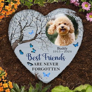 Custom Photo You Were My Favorite Hello - Memorial Personalized Custom Heart Shaped Memorial Stone - Sympathy Gift For Pet Owners, Pet Lovers