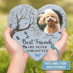 Custom Photo You Were My Favorite Hello - Memorial Personalized Custom Heart Shaped Memorial Stone - Sympathy Gift For Pet Owners, Pet Lovers