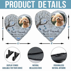 Custom Photo You Were My Favorite Hello - Memorial Personalized Custom Heart Shaped Memorial Stone - Sympathy Gift For Pet Owners, Pet Lovers