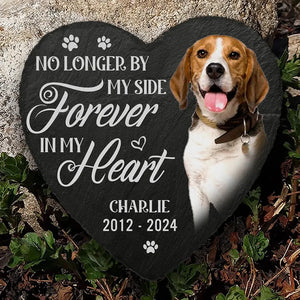 Custom Photo Always In My Thoughts - Memorial Personalized Custom Heart Shaped Memorial Stone - Sympathy Gift For Pet Owners, Pet Lovers