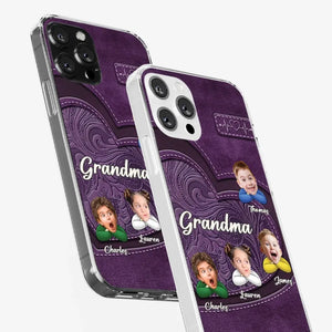 Custom Photo My Favorite People Call Me Grandma - Family Personalized Custom Clear Phone Case - Gift For Mom, Grandma