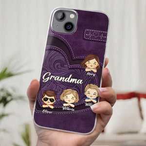 Your Unconditional Love Envelops Us - Family Personalized Custom Clear Phone Case - Gift For Mom, Grandma