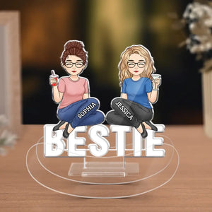 Friends Forever - Bestie Personalized Custom Acrylic Shaking Stand - Gift For Best Friends, BFF, Sisters