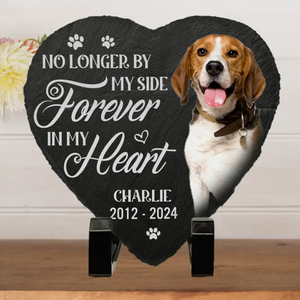 Custom Photo Always In My Thoughts - Memorial Personalized Custom Heart Shaped Memorial Stone - Sympathy Gift For Pet Owners, Pet Lovers