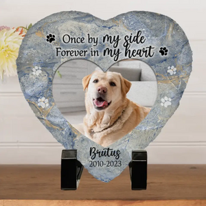 Custom Photo Best Friends Are Never Forgotten - Memorial Personalized Custom Heart Shaped Memorial Stone - Sympathy Gift For Pet Owners, Pet Lovers