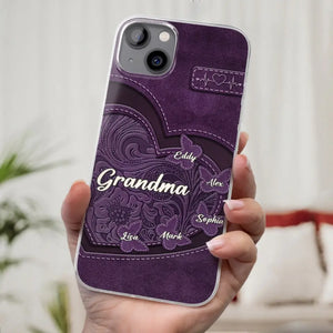 With You By Our Side, We Know We Are Home - Family Personalized Custom Clear Phone Case - Gift For Mom, Grandma