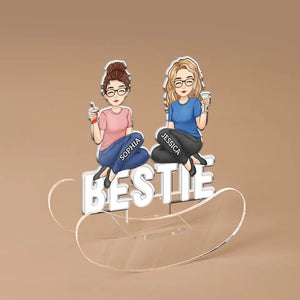 Friends Forever - Bestie Personalized Custom Acrylic Shaking Stand - Gift For Best Friends, BFF, Sisters