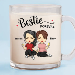 Friends Forever - Bestie Personalized Custom Glass Mug - Gift For Best Friends, BFF, Sisters