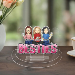 Sisters Forever - Bestie Personalized Custom Acrylic Shaking Stand - Gift For Best Friends, BFF, Sisters